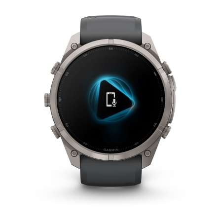 Часы Garmin Fenix 9 Pro - 51 мм, титановый, черный силиконовый ремешок