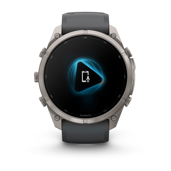 Часы Garmin Fenix 9 Pro - 51 мм, титановый, черный силиконовый ремешок