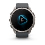 Часы Garmin Fenix 9 Pro - 51 мм, титановый, черный силиконовый ремешок