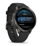 Garmin VENU 4 41 mm, Slate with Black Silicone Band