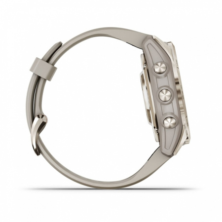 Garmin  FENIX 7S PRO Sapphire Solar золотистый корпус со светло-песочным ремешком