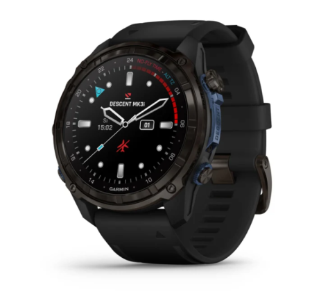 Garmin DESCENT MK3i  Cерый DLC из титана с черным силиконовым ремешком 51 mm