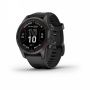 Garmin  FENIX 7S PRO Sapphire Solar титановый угольно-серый DLC с силиконовым ремешком