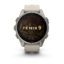 Часы Garmin Fenix 9 - 43 мм, титановый, туманно-серый силиконовый ремешок