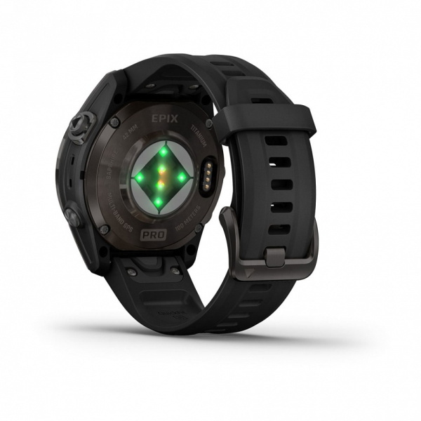 Garmin EPIX PRO (Gen 2) Sapphire Edition 42 мм, титановый, угольно-серый, DLC, черный ремешок Garmin EPIX PRO (Gen 2) Sapphire Edition 42 мм, титановый, угольно-серый, DLC, черный ремешок
