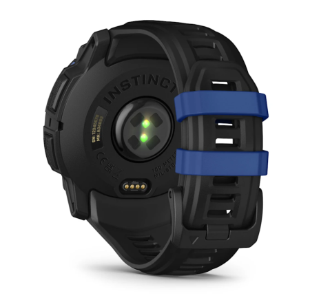 Garmin IINSTINCT 3 50 мм, AMOLED, Black with Black/Bolt Blue Band
