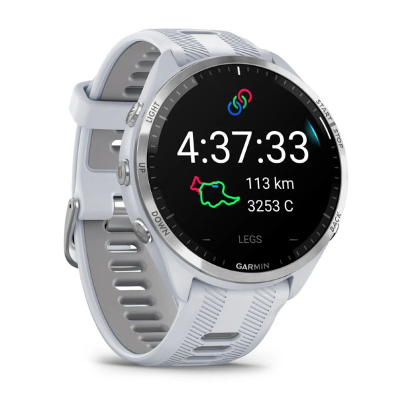 Garmin FORERUNNER 965 белые, титановый безель, с белым ремешком Garmin FORERUNNER 965 белые, титановый безель, с белым ремешком
