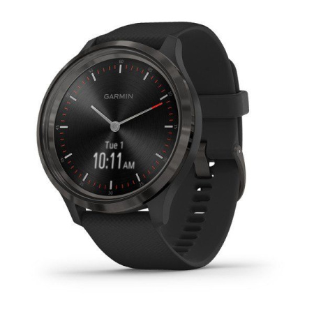 Garmin VIVOMOVE 3 черные с черным силиконовым ремешком Garmin VIVOMOVE 3 черные с черным силиконовым ремешком
