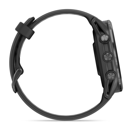 Garmin FORERUNNER 970 черные, темно-серый DLC титановый безель, с черно-серым ремешком