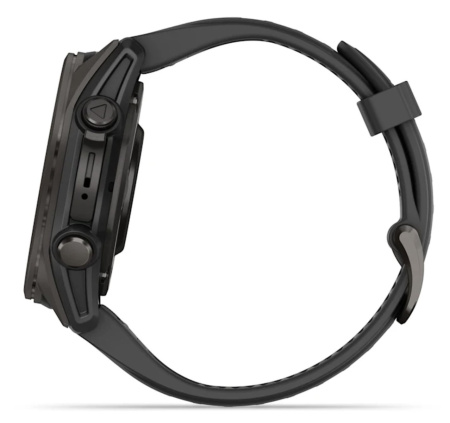 Garmin FENIX 8, 43 мм, AMOLED, Sapphire Carbon Gray DLC Titanium with black/pebble gray силиконовый ремешок Garmin FENIX 8, 43 мм, AMOLED, Sapphire Carbon Gray DLC Titanium with black/pebble gray силиконовый ремешок