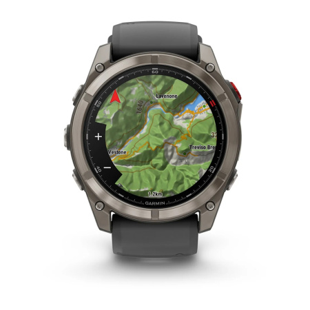 Garmin FENIX 8 Pro, 51 мм, Amoled Sapphire, Titanium with Graphite/Black Silicone Band