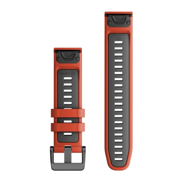 Garmin QUICKFIT 22 ММ (силикон) Flame Red/Graphite Garmin QUICKFIT 22 ММ (силикон) Flame Red/Graphite