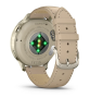 Garmin VENU 4 41 мм, Lunar Gold with Bоne Silicone Band, Light Sand Leather Band