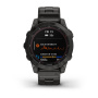 Garmin FENIX 7 Sapphire Solar титановый угольно-серый DLC с угольно-серым титановым DLC браслетом