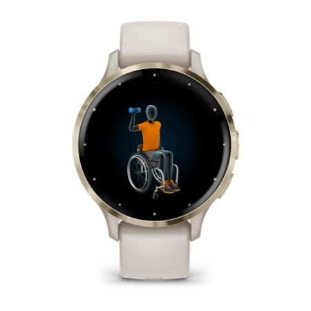 Garmin VENU 3S цвета слоновой кости с золотистым безелем Garmin VENU 3S цвета слоновой кости с золотистым безелем