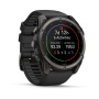 Часы Garmin Fenix 9 - 51 мм, титановый, угольно-серый DLC, черный силиконовый ремешок