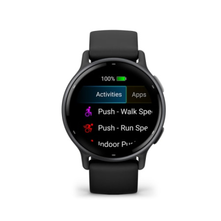 Garmin VIVOACTIVE 5 черные с серым безелем и силиконовым ремешком Garmin VIVOACTIVE 5 черные с серым безелем и силиконовым ремешком