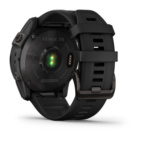 Garmin FENIX 7X Sapphire Solar титановый угольно-серый DLC с силиконовым ремешком Garmin FENIX 7X Sapphire Solar титановый угольно-серый DLC с силиконовым ремешком