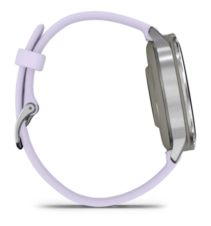 Garmin VENU 4 41 mm, Silver with Periwinkle Silicone Band
