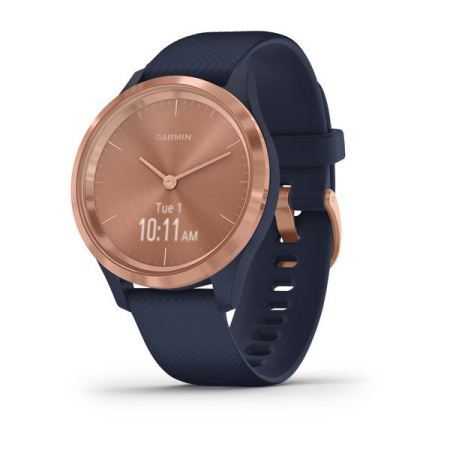 Garmin VIVOMOVE 3S розовое золото циферблат с темно-синим ремешком Garmin VIVOMOVE 3S розовое золото циферблат с темно-синим ремешком