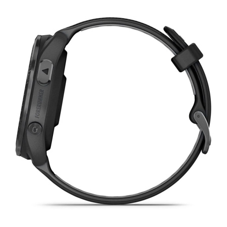 Garmin  FORERUNNER 965 черные, темно-серый DLC титановый безель, с черным ремешком
