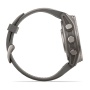 Часы Garmin Fenix 9 - 43 мм, титановый, пепельно-серый силиконовый ремешок