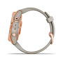 Garmin FENIX 7S Solar цвета розовое золото с песочным силиконовым ремешком Garmin FENIX 7S Solar цвета розовое золото с песочным силиконовым ремешком