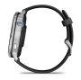 Garmin D2 Air X15 Silver with Black Silicone Band