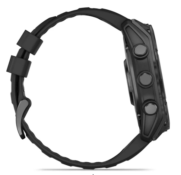 Garmin Fenix 8, 51 мм, AMOLED, Slate Gray with black силиконовый ремешок Garmin Fenix 8, 51 мм, AMOLED, Slate Gray with black силиконовый ремешок
