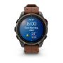 Garmin FENIX 8 Pro – 47 mm, AMOLED Sapphire, Carbon grey DLC titanium with Chestnut leather band