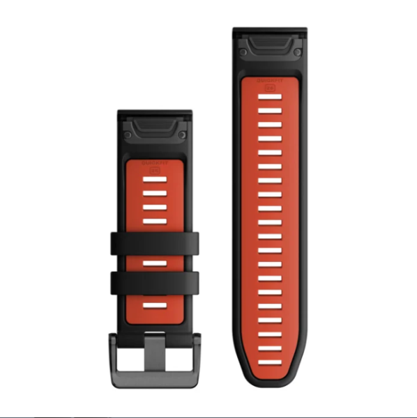 Garmin QUICKFIT 26 ММ (силиконовый) черный / огненно-красный Garmin QUICKFIT 26 ММ (силиконовый) черный / огненно-красный