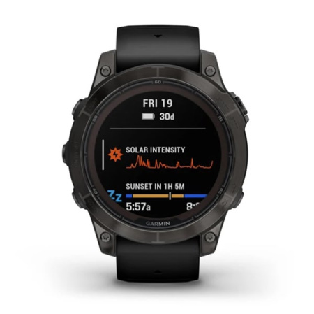 Garmin FENIX 7 Pro Sapphire Solar титан DLC Carbon Grey с черным браслетом