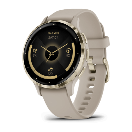 Garmin VENU 3S цвета "французский серый" с золотистым безелем Garmin VENU 3S цвета "французский серый" с золотистым безелем