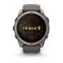Часы Garmin Fenix 9 - 51 мм, титановый, пепельно-серый силиконовый ремешок