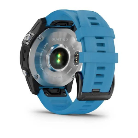 Garmin QUATIX 7 с синим силиконовым ремешком