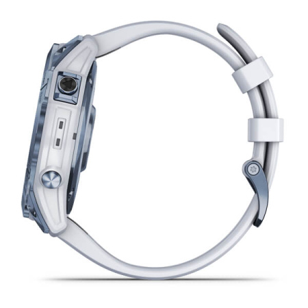 Garmin FENIX 7X Sapphire Solar титановый синий минерал DLC с белым ремешком Garmin FENIX 7X Sapphire Solar титановый синий минерал DLC с белым ремешком
