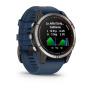 Garmin QUATIX 7 PRO AMOLED, сапфировое стекло, титановый, темно-синий ремешок