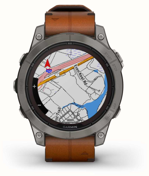 Garmin FENIX 7 Pro Sapphire Solar с кожаным ремешком Garmin FENIX 7 Pro Sapphire Solar с кожаным ремешком