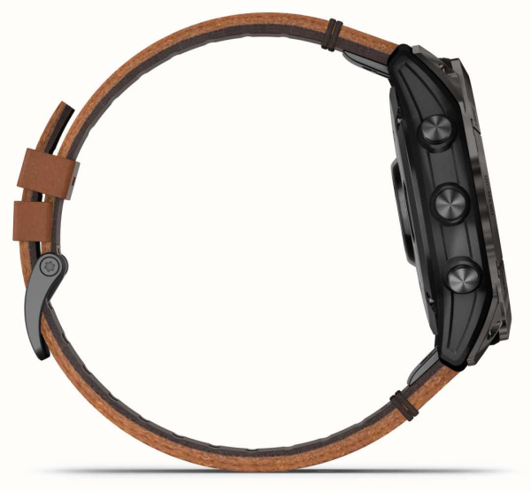 Garmin EPIX Pro (Gen 2) Sapphire Edition 51 мм, титановый угольно-серый, DLC, коричневый кожаный ремешок Garmin EPIX Pro (Gen 2) Sapphire Edition 51 мм, титановый угольно-серый, DLC, коричневый кожаный ремешок