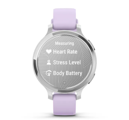 Garmin LILY 2 Active Серебристые с фиолетовым силиконовым ремешком Jasmine
