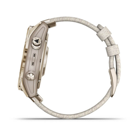 Garmin FENIX 7S Sapphire Solar титановый кремовый с нейлоновым ремешком Garmin FENIX 7S Sapphire Solar титановый кремовый с нейлоновым ремешком