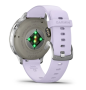 Garmin VENU 4 41 mm, Silver with Periwinkle Silicone Band