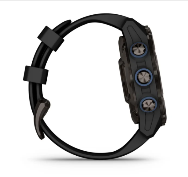 Garmin DESCENT MK3i Карбоново-серый DLC из титана с черным силиконовым ремешком