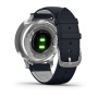 Garmin VIVOMOVE LUXE серебристый с итальянским кожаным темно-синим ремешком Garmin VIVOMOVE LUXE серебристый с итальянским кожаным темно-синим ремешком