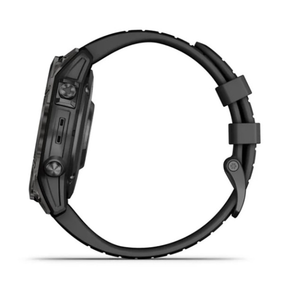 Garmin FENIX 7 Pro Sapphire Solar титан DLC Carbon Grey с черным браслетом Garmin FENIX 7 Pro Sapphire Solar титан DLC Carbon Grey с черным браслетом