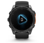 Garmin Fenix 8, 51 мм, AMOLED, Slate Gray with black силиконовый ремешок