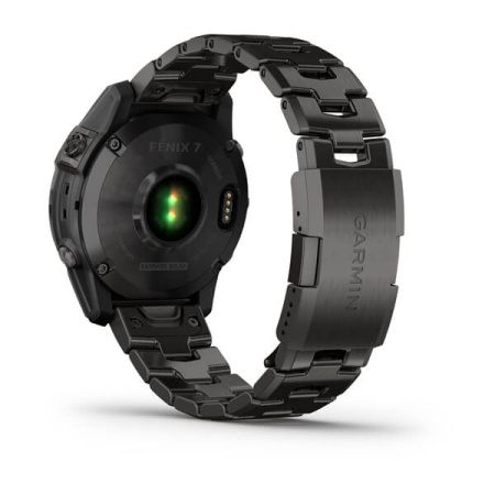 Garmin FENIX 7 Sapphire Solar титановый угольно-серый DLC с угольно-серым титановым DLC браслетом
