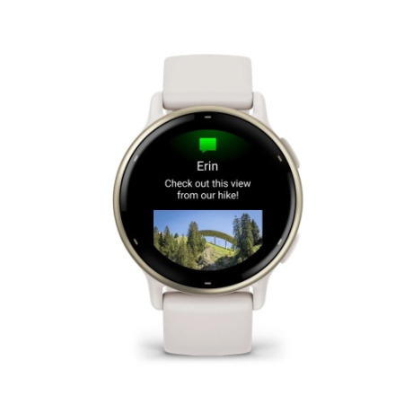 Garmin VIVOACTIVE 5 цвета слоновой кости с золотистым безелем и силиконовым ремешком Garmin VIVOACTIVE 5 цвета слоновой кости с золотистым безелем и силиконовым ремешком