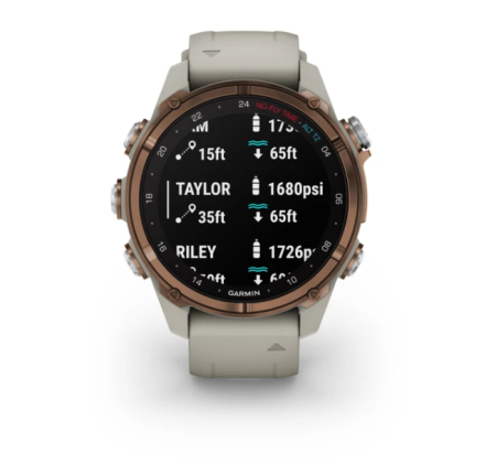 Garmin DESCENT MK3i Бронзовый PVD-титан с французской серой силиконовым ремешком и приемопередатчиком Descent T2