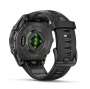 Garmin FENIX 8, 43 мм, AMOLED, Sapphire Carbon Gray DLC Titanium with black/pebble gray силиконовый ремешок Garmin FENIX 8, 43 мм, AMOLED, Sapphire Carbon Gray DLC Titanium with black/pebble gray силиконовый ремешок